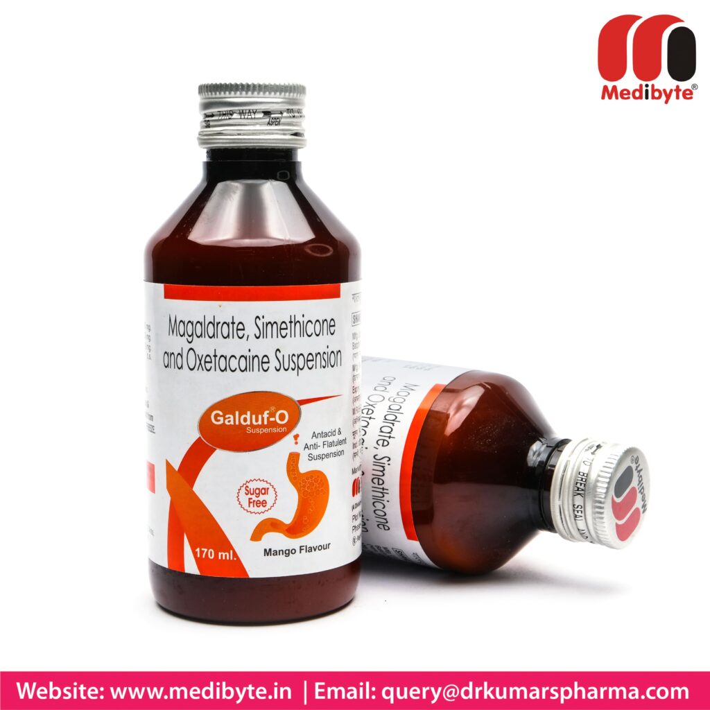 Magaldrate 400mg + Simethicone 20mg + Oxetacaine 10 mg Suspension